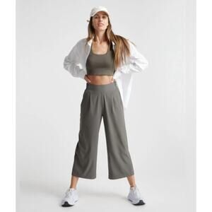 Quince Performance Tech Wide Leg Pants Gray Size Small